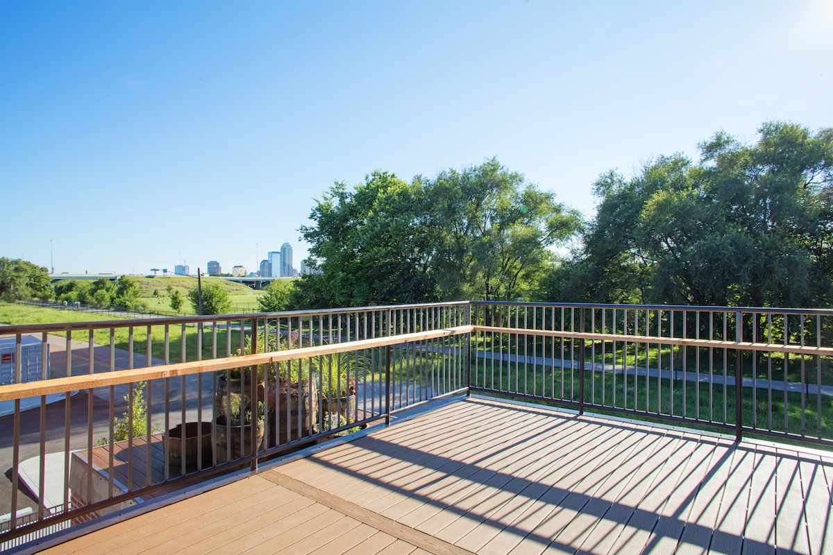 Tinker House Balcony Views of Downtown Indianapolis