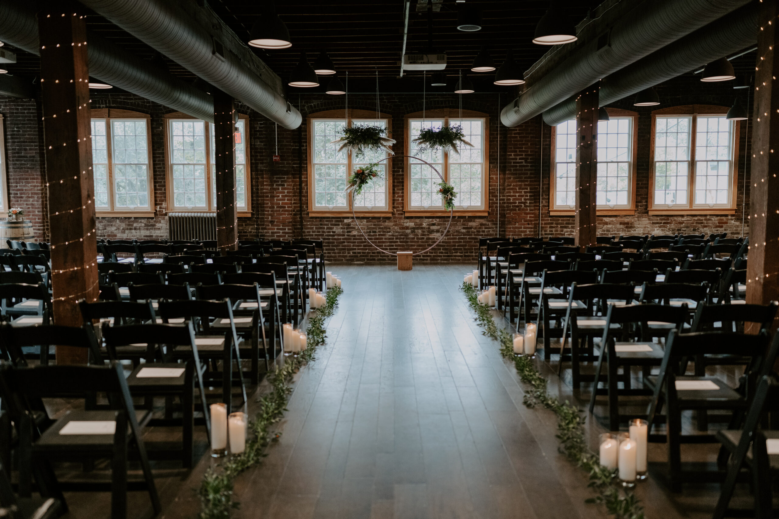 Tinker House Wedding Events Ceremony Aisle Arch