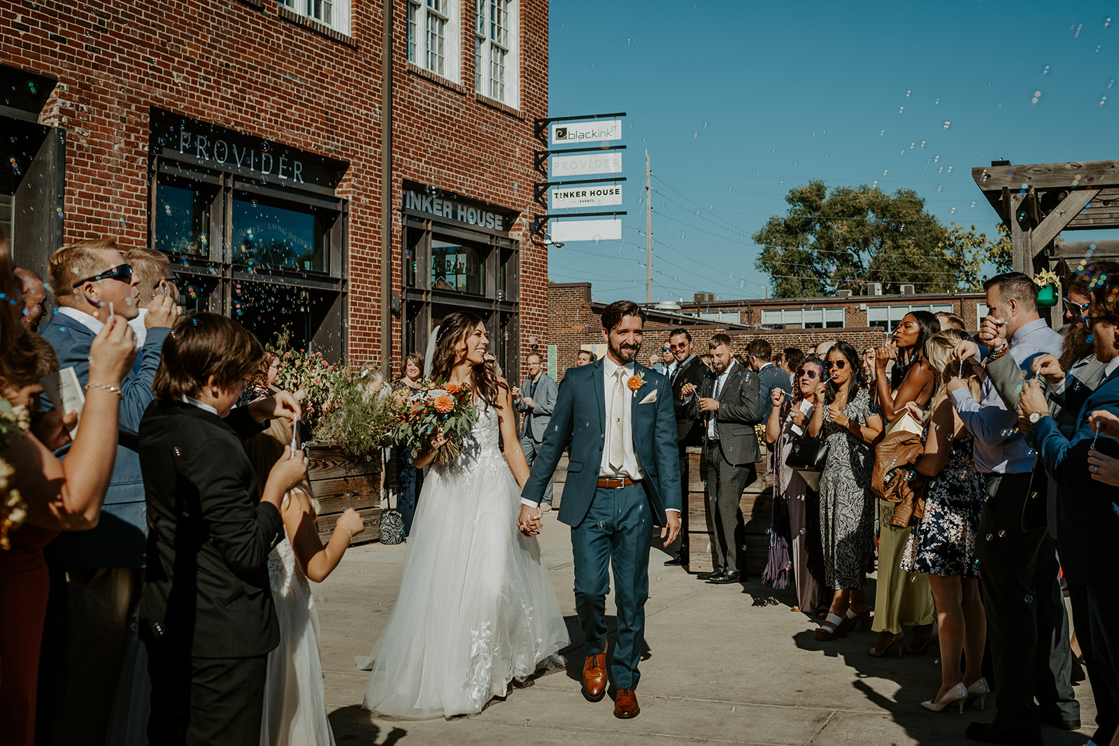 Tinker House Entrance Provider Cafe MARRIED // KIERSTEN + BRAD Wedding Exit / Send Off